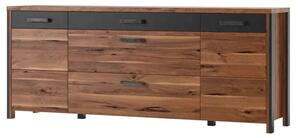 Blois Wooden Sideboard With 3 Doors 3 Drawers In Royal Oak