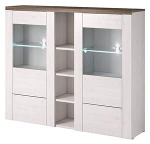 Leon Wooden Display Cabinet With 2 Doors In Sibiu Larche Oak