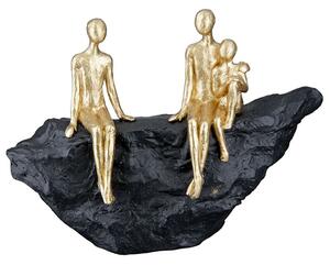 Ocala Polyresin Family Sculpture In Gold