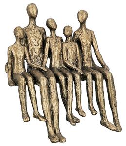 Ocala Polyresin Edge Sitter Family Ties Sculpture In Gold