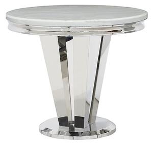 Rouen Marble Dining Table Round In White