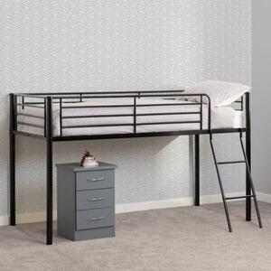 Kyoto Metal Mid Sleeper Bunk Bed In Black