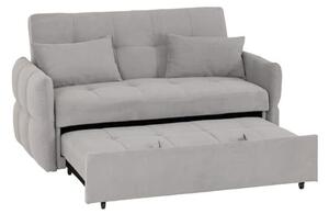 Canton Fabric Sofa Bed In Silver Grey