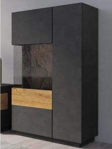 Sioux Display Cabinet Left 2 Doors In Matera And Oak With LED