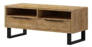 Hobart Wooden TV Stand With 2 Drawers In Wotan Oak