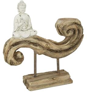 Ocala Polyresin Tealighth Buddha Sculpture In White