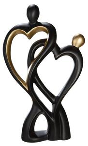 Ocala Ceramics Francis Couple Heart Binding Sculpture In Black