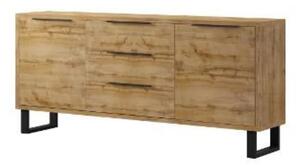 Hobart Wooden Sideboard With 2 Doors 3 Drawers In Wotan Oak