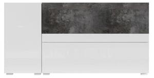 Pacific Gloss Sideboard Small 2 Doors 1 Drawer In White Slate