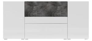 Pacific Gloss Sideboard Large 2 Doors 1 Drawer In White Slate