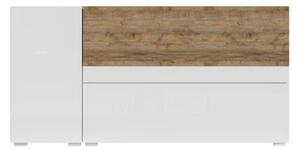 Pacific Gloss Sideboard Small 2 Doors 1 Drawer In White Oak