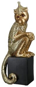 Ocala Polyresin Little Monkey I Sculpture In Gold And Black