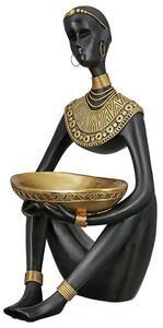 Ocala Polyresin Amari III Sculpture In Black And Gold