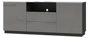 Herrin Sideboard 2 Doors 2 Drawers In Grey Glass Front And LED