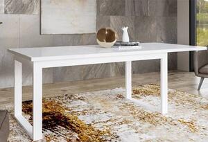 Herrin Extending Glass Top Dining Table In White