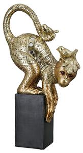 Ocala Polyresin Little Monkey II Sculpture In Gold And Black