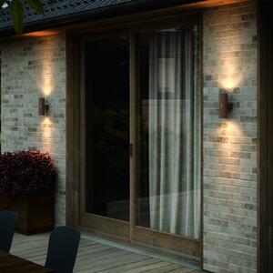 Nordlux Kyklop Ripple outdoor wall light up/down, rust