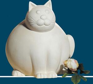 Moline Ceramics Cat Molli Sculpture In Cream