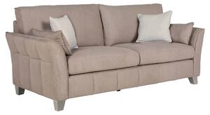 Jekyll Fabric 3 Seater Sofa In Biscuit With Cushions