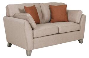 Castro Fabric 2 Seater Sofa In Biscuit With Cushions