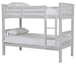 Beverley Wooden Single Bunk Bed In Grey