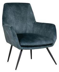 Flint Velvet Fabric Accent Chair In Teal