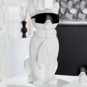 Ocala Polyresin Hero Cat Sitting Sculpture In White