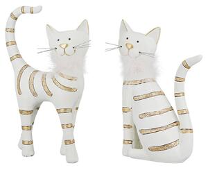 Ocala Polyresin Cat Smile Sculpture Large In White