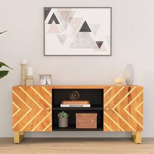 Sarlat Mangowood TV Stand 2 Doors In Brown And Black