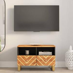 Sarlat Mangowood TV Stand 2 Drawers In Brown And Black