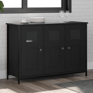 Ambon Wooden Sideboard With 3 Doors In Black