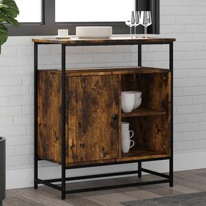 Ambon Wooden Sideboard With 1 Doors In Smoked Oak