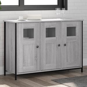 Ambon Wooden Sideboard With 3 Doors In Grey Sonoma Oak