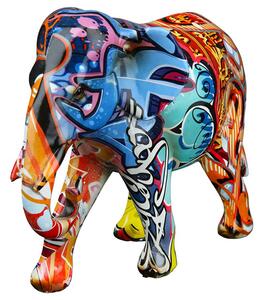 Ocala Polyresin Elephant Sculpture In Multicolour