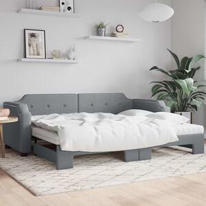 Hervey Fabric Daybed With Guest Bed In Light Grey