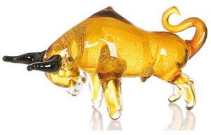 Newark Glass Bull Sculpture In Brown