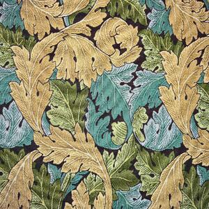 William Morris Acanthus Tapestry Fabric Ebony