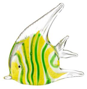 Newark Glass Fish Sculpture In Yellow And Green