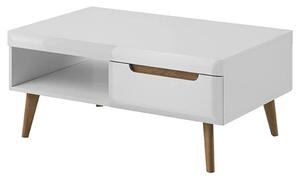 Newry High Gloss Coffee Table With 1 Drawer In White