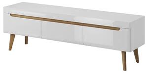 Newry High Gloss TV Stand With 3 Drawers In White