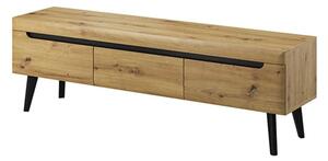 Newry Wooden TV Stand With 3 Drawers In Artisan Oak