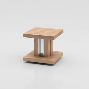 Colorado Wooden End Table In White Oak Veneer