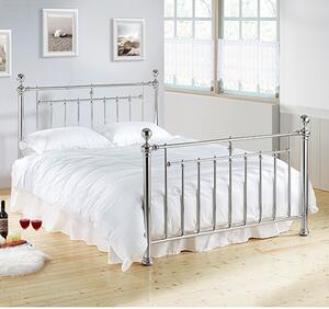 Alexander Metal King Size Bed In Chrome