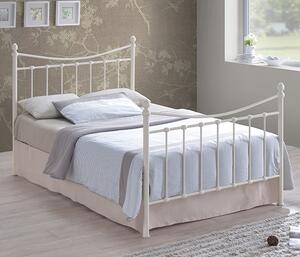 Alderley Metal King Size Bed In Ivory