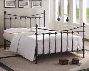 Florida Vintage Style Metal King Size Bed In Black