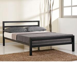 City Block Metal Vintage Style Double Bed In Black