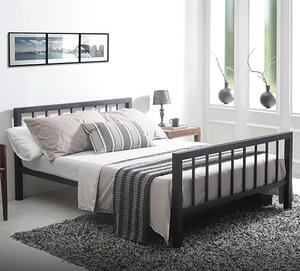 Metro Traditional Metal King Size Bed In Black