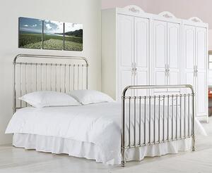 Rose Classic Metal Single Bed In Chrome