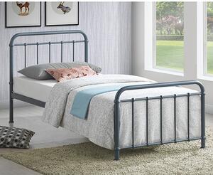 Miami Victorian Style Metal Single Bed In Grey