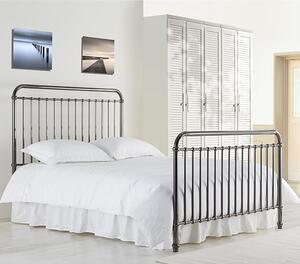 Rose Classic Metal Single Bed In Black Nickel